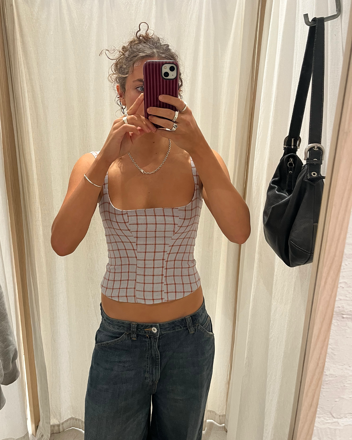 Check linen top