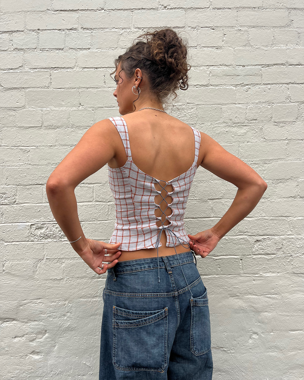 Check linen top