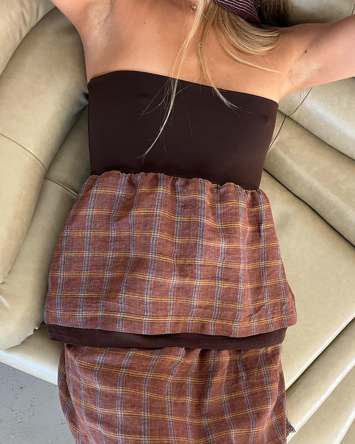 Linen mini skirt